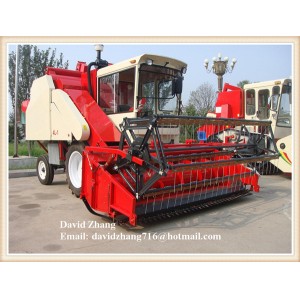 65hp 2562mm Self-propelled full feed  4L-1 soybean combine harvester for sale