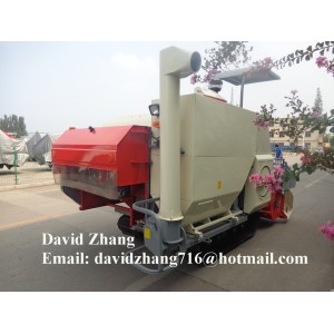 2m Rubber track 4LZ-2.0D 4LZ-3.0 self-propelled full feed rice wheat combine harvester for sale